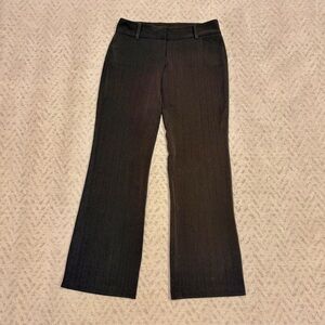 My Michelle Brown Dress Pants Slacks Size 7 Flare Embossed Pinstripe y2k Office